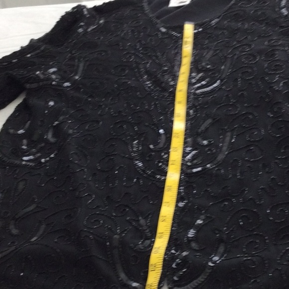 Woman’s Vintage J.M.C. Sequin Jacket size L open front hook and eye by neck #568 - Picture 4 of 8